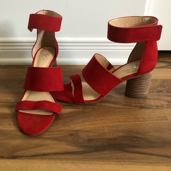 Vince Camuto red high heels sandals - Picture 1 of 2